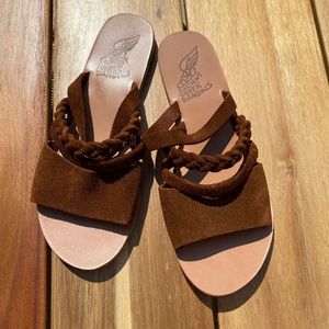 Ancient Greek Suede Sandals